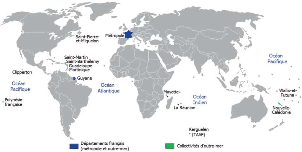 la france et ses principaux territoirres doutre mer