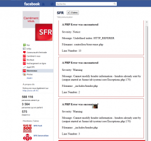 facebook sfr erreur